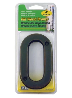 Hy-Ko 4 in. Metal Bronze 0 Number Nail-On (Pack of 3)