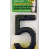 Hy-Ko 4 in. Metal Bronze 5 Number Nail-On (Pack of 3)