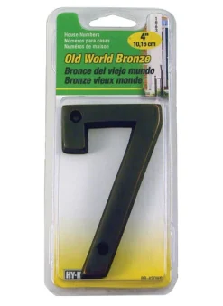 Hy-Ko 4 in. Metal Bronze 7 Number Nail-On (Pack of 3)