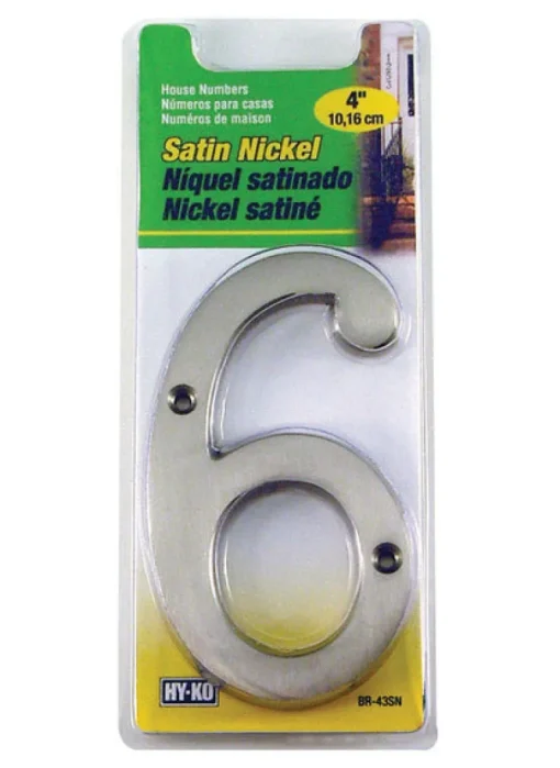 Hy-Ko 4 in. Nickel Silver 6 Number Nail-On (Pack of 3)