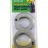 Hy-Ko 4 in. Nickel Silver 8 Number Nail-On (Pack of 3)