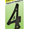 Hy-Ko 4 in. Plastic Black 4 Number Nail-On
