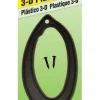 Hy-Ko 4 in. Plastic Black 0 Number Nail-On