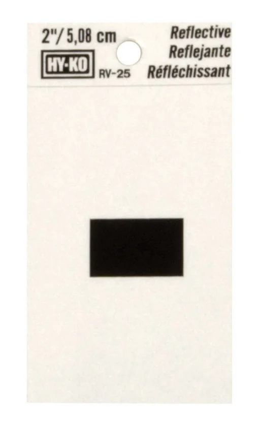 Hy-Ko 2 in. Reflective Black Vinyl Special Character Hyphen Self-Adhesive 1 pc. (Pack of 10)