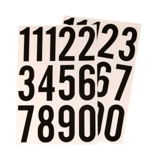 Hy-Ko 3 in. Reflective Black Vinyl Number Set 0-9 Self-Adhesive 1 pk (Pack of 10)