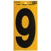 Hy-Ko 5 in. Reflective Black Vinyl Self-Adhesive Number 9 1 pc. (Pack of 10)