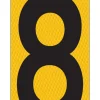 Hy-Ko 5 in. Reflective Vinyl Black 8 Number Self-Adhesive
