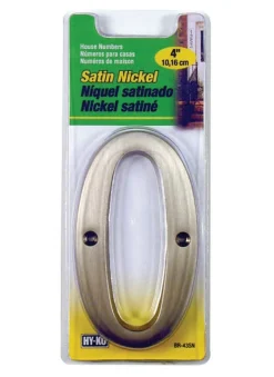 Hy-Ko 4 in. Silver Nail-On Number 0 1 pc. Nickel (Pack of 3)