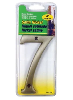 Hy-Ko 4 in. Silver Nickel Nail-On Number 1 pc. 7 (Pack of 3)