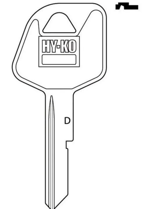Hy-Ko Automotive Key Blank Single sided For General Motors (Pack of 10)