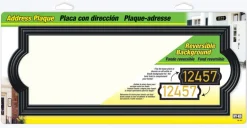Hy-Ko Black Plastic Rectangle Address Plate (Pack of 3)