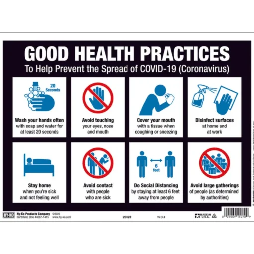 Hy-Ko English Black Informational Sign 10 in. H x 14 in. W