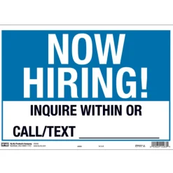 Hy-Ko English Blue Help Wanted Sign 9 in. H x 13 in. W
