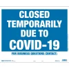 Hy-Ko English Blue Informational Sign 14.5 in. H x 18.5 in. W