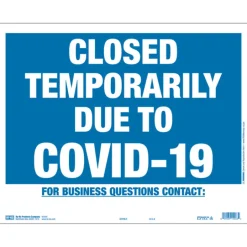 Hy-Ko English Blue Informational Sign 14.5 in. H x 18.5 in. W