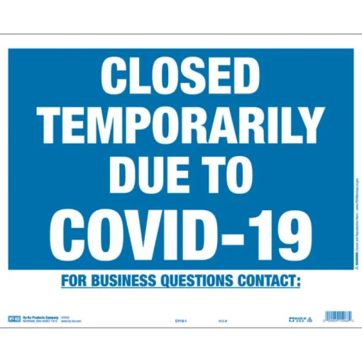 Hy-Ko English Blue Informational Sign 14.5 in. H x 18.5 in. W