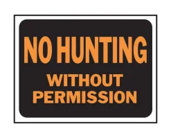 Hy-Ko English No Hunting without Permission Sign Plastic 9 in. H x 12 in. W (Pack of 10)