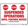 Hy-Ko English White Informational Sign 14.5 in. H x 18.6 in. W