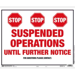 Hy-Ko English White Informational Sign 14.5 in. H x 18.6 in. W