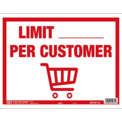 Hy-Ko English White Informational Sign 10 in. H x 14 in. W