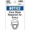 Hy-Ko English White Mask Needed Sign 7 in. H x 5 in. W