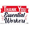 Hy-Ko English White Thank You Sign 12.25 in. H x 19.25 in. W