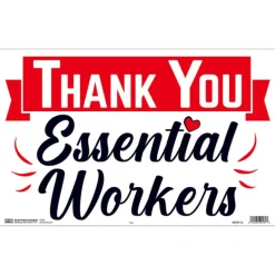 Hy-Ko English White Thank You Sign 12.25 in. H x 19.25 in. W