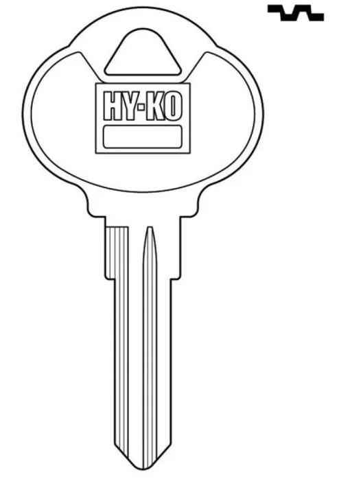 Hy-Ko Home Padlock Key Blank CLB1 Double sided For The Club (Pack of 10)