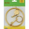 Hy-Ko Jailer Key Ring W/Whistle Split 3-1/2" Dia. Brass Plated Carded (Pack of 5)