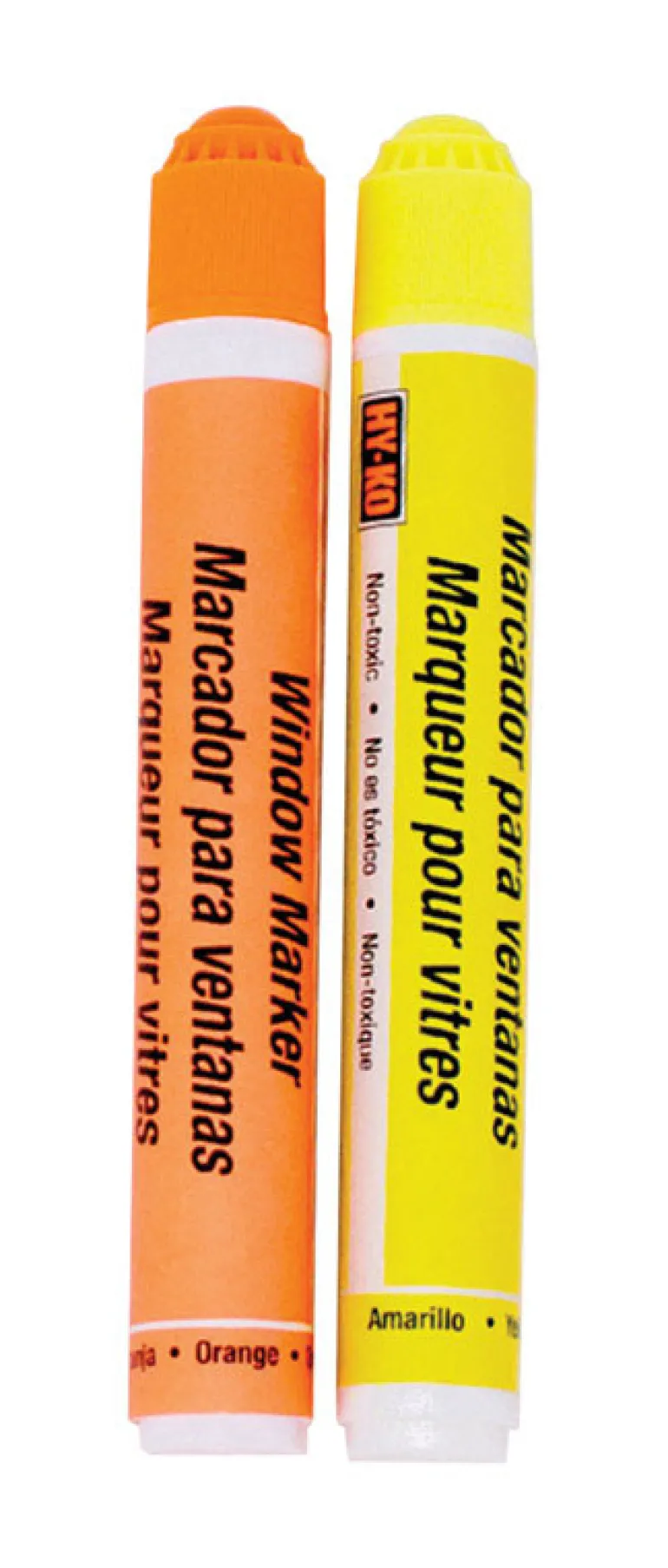 Hy-Ko Neon Color Assorted Broad and Fine Tip Glass Marker 2 pk (Pack of 3)