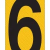 Hy-Ko Reflective Black Vinyl Self-Adhesive Number 6 1 pc. 5 in.