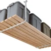 Hyloft 24-34 in. H x 26 in. W x 30 in. D Titanium Powder Steel Ceiling Storage Rack