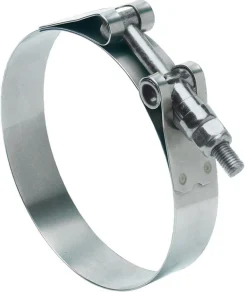 Ideal Tridon 3-1/4 in. 3-9/16 in. 325 Silver Hose Clamp Stainless Steel Band T-Bolt
