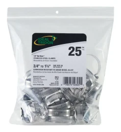 Ideal Tridon Hy Gear 3/4 in to 1-3/4 in. SAE 20 Silver Hose Clamp Stainless Steel Band