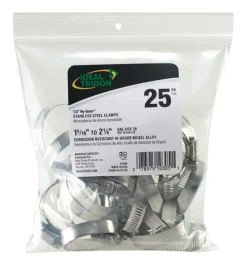 Ideal Tridon Hy Gear 1-5/16 in to 2-1/4 in. SAE 28 Silver Hose Clamp Stainless Steel Band