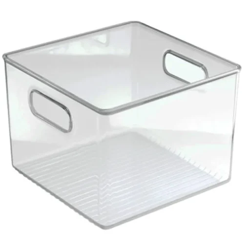 iDesign 0.13 cu ft Clear Storage Bin 6 in. H X 6 in. W X 6 in. D