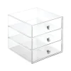 iDesign 3 drawer Clear Drawer Organizer 6.5 in. H X 6.5 in. W X 6.5 in. D