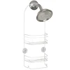 iDesign 21 in. H X 4 in. W X 8-3/4 in. L Matte White Shower Caddy