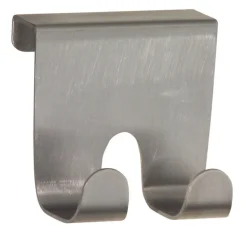 iDesign 2 in. L Brushed Nickel Silver Stainless Steel Medium Over the Cabinet Hook 1 pk