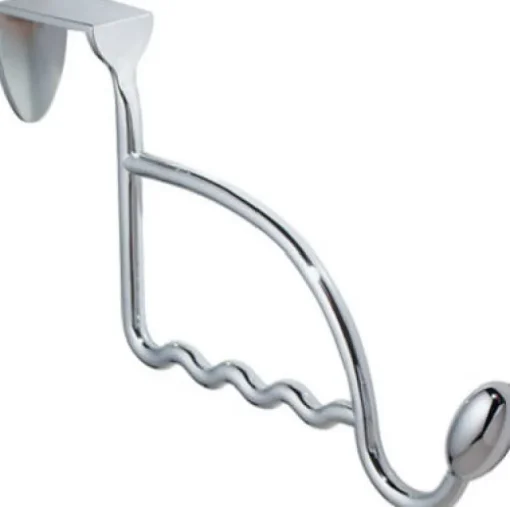 iDesign 4-1/2 in. L Chrome Silver Metal Medium Over-the-Door Garment Hook 1 pk
