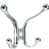 iDesign 5.5 in. L Chrome Silver Steel Small/Medium York Lyra Quad Hook 1 pk
