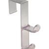 iDesign 5-1/2 in. L Clear Plastic Medium/Large Over the Door Double Hook 1 pk