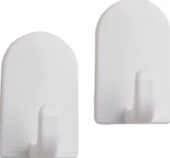 iDesign 1.5 in. L White ABS Mini Hook 6 pk