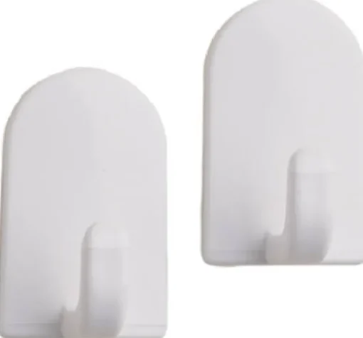 iDesign 1.5 in. L White ABS Mini Hook 6 pk