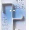 iDesign 5-1/2 in. L White Plastic Medium Over-the-Door Double Hook 1 pk
