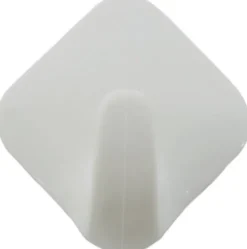 iDesign 1-9/16 in. L White Plastic Small stick on! Diamond Hook 1 pk