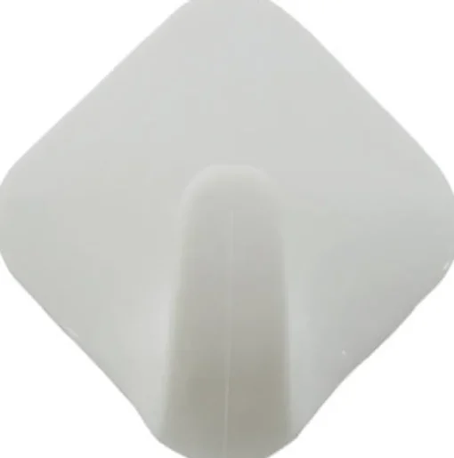 iDesign 1-9/16 in. L White Plastic Small stick on! Diamond Hook 1 pk