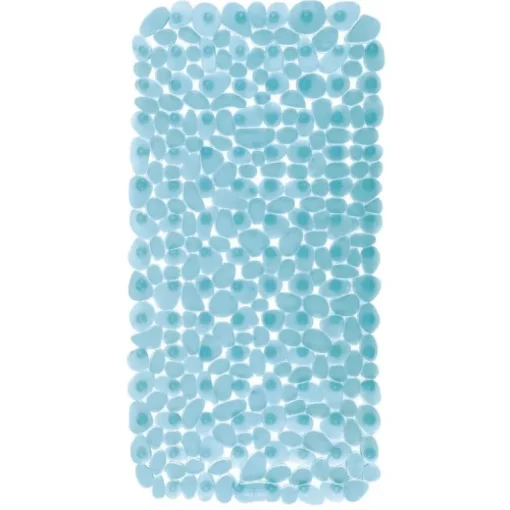 iDesign 26-1/2 in. L X 13-3/4 in. W Blue Vinyl Bath Mat