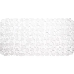 iDesign 26-1/2 in. L X 13-3/4 in. W Clear PVC Bath Mat