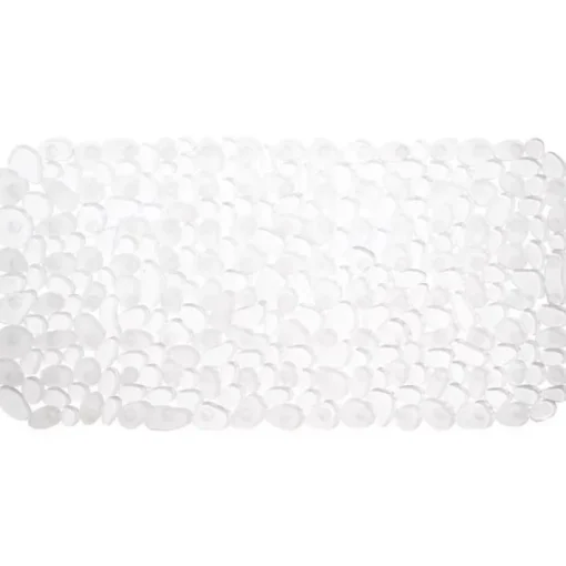 iDesign 26-1/2 in. L X 13-3/4 in. W Clear PVC Bath Mat
